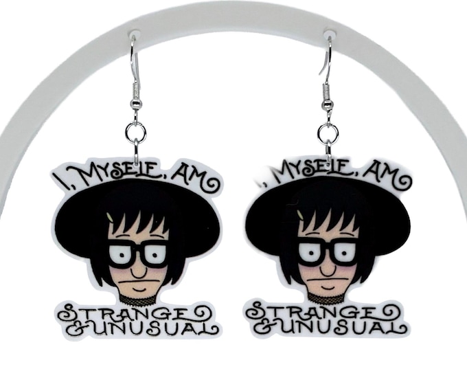 Burger Bobs Inspired Earrings, Tina Belcher Cartoon Character Jewelry, Strange Unusual