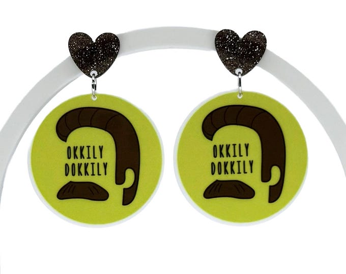 Ned F. Inspired Earrings, Funky Earrings, Cartoon Neighbor