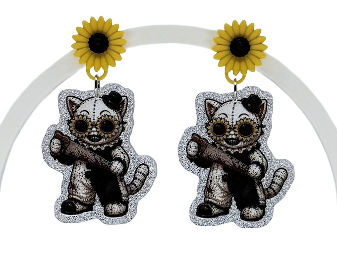 Killer Clown Horror Earrings, Art  Inspired, Killer Clown, Horror Girly