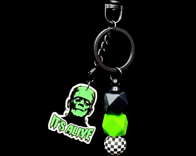Key Chain Monster Beaded Monster Keychain: Franky Inspired Spooky Bag Charm - Etsy