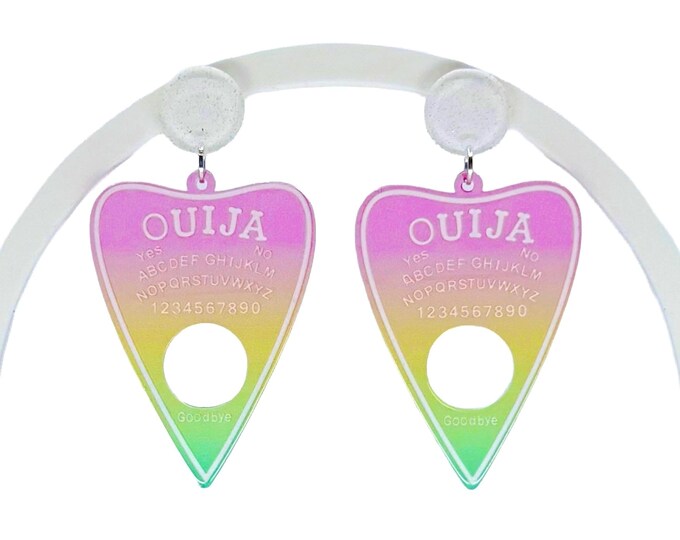 Ouija Planchette Earrings, Ombré, Witchy Vibes, Spooky Girly