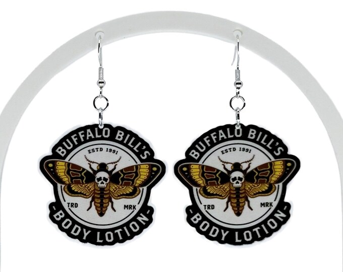 Buffalo Bill Inspired Earrings, Body Lotion, Horror Earrings