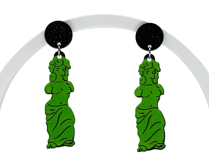Cartoon Inspired Venus de Milo Earrings: Funky Cartoon Jewelry