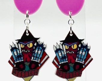 Rick and Morty Scary Terry inspired Earrings: Nickel-Free Cartoon Jewelry