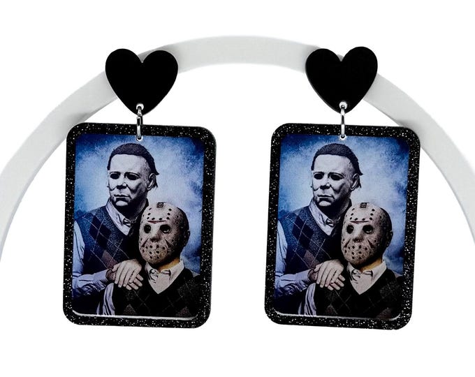 Slasher Movie Earrings: Michael Myers Jason Voorhees Horror Jewelry