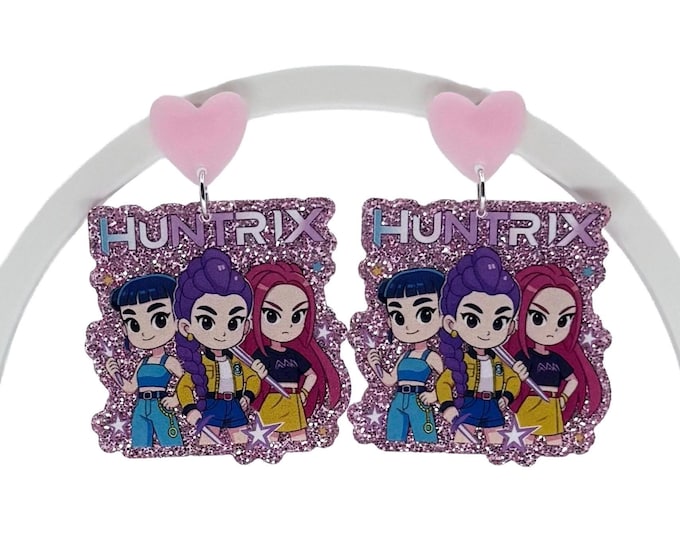 K-Pop Inspired Earrings, Animated Characters, Cartoon Character Earrings