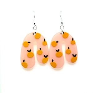 Fruit Earrings, Pink, Boho Earrings