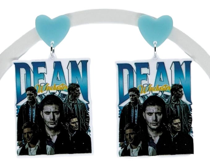 Supernatural Inspired TV Earrings: Dean Heartthrob - Nickel-Free