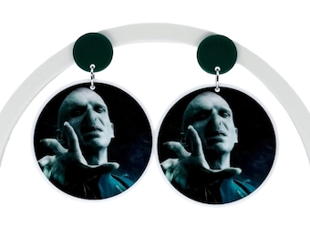 Dark Lord Earrings, V. Inspired Earrings, Wizard Inspired Earrings, Don’t Say His Name