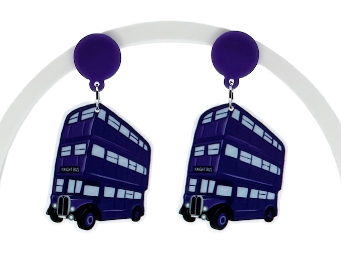 Transportation Inspired Earrings: Theme Park Acrylic Jewelry