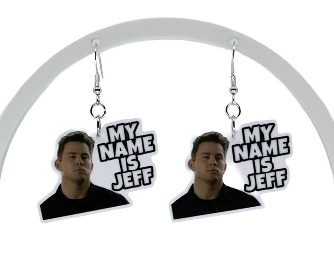 Jeff Meme Earrings, Funny Acrylic Charms