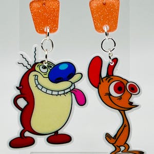 90s Cartoon Inspired, Cartoon Character Earrings, Cat & Dog Cartoon, Best Friends