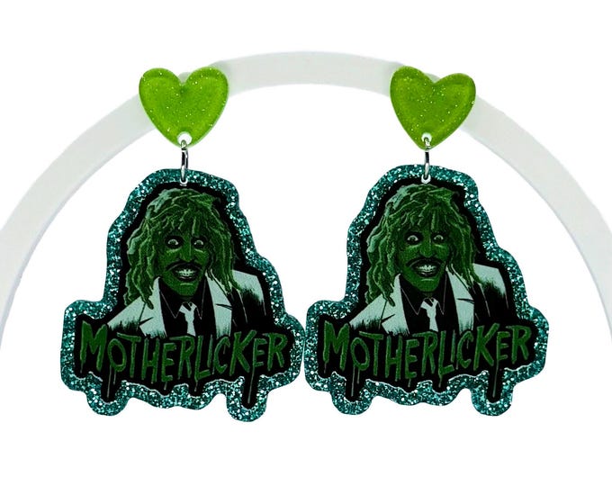 Funny Green Man Earrings, Novelty Fishy Earrings, OG Inspired