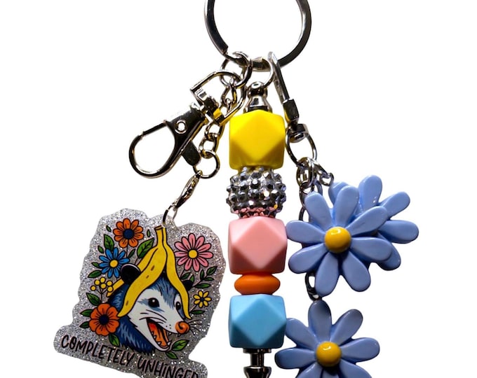 Opossum Bag Charm, Funny Opossum Keychain, Unhinged