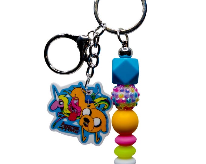 Cartoon Keychain: Adventure Time Inspired Beaded Bag Charm