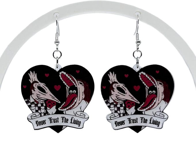 Beetle Movie Inspired Acrylic Earrings: Spooky Halloween Jewelry, Horror Earrings