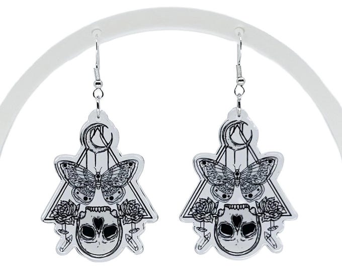 Goth Moth Earrings: Funky Grunge Style
