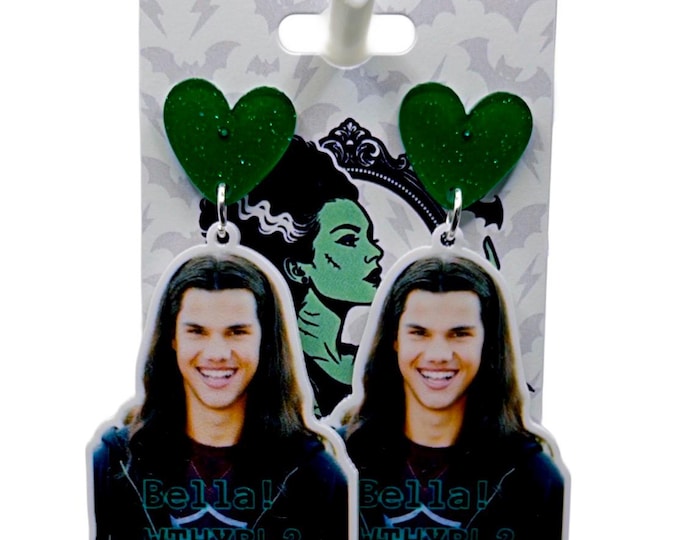 Werewolf earrings, funny twilight inspired, Jacob inspired, WTHYBL*