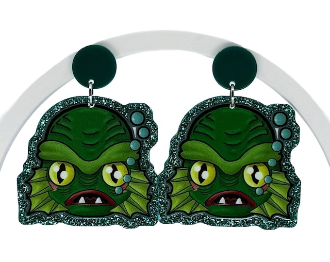 Creature Earrings, Monster Earrings, Horror