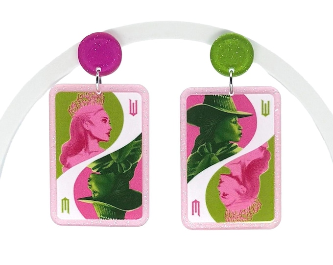 Magical Girl Glitter Earrings, Witchy Popculture Earrings
