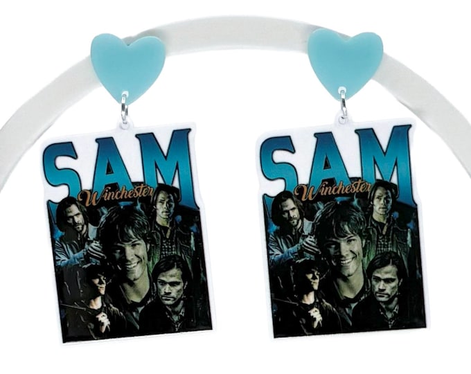 TV Show Inspired Earrings: Handmade Sam Heartthrob Jewelry