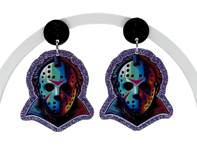 Neon Horror Earrings: JV Inspired, Spooky Dangle Jewelry