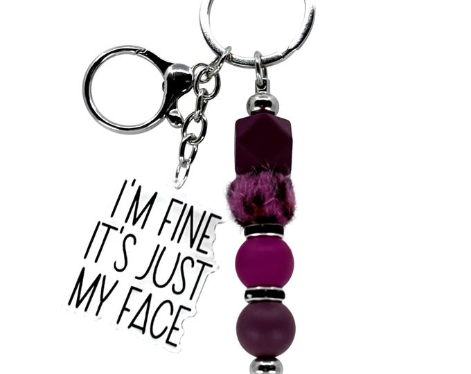 Sassy Bag Charm, Funny Keychain, RBF, Sarcasm Keychain