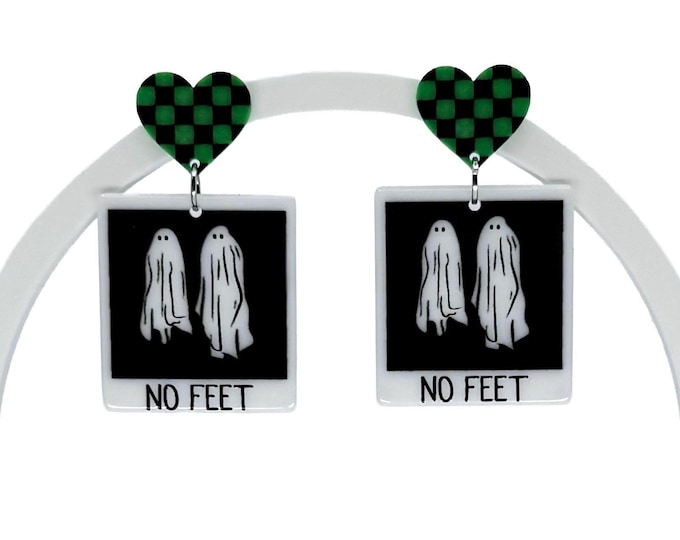 Beetle Guy Inspired Earrings, Ghosts, Spooky Season, No Feet