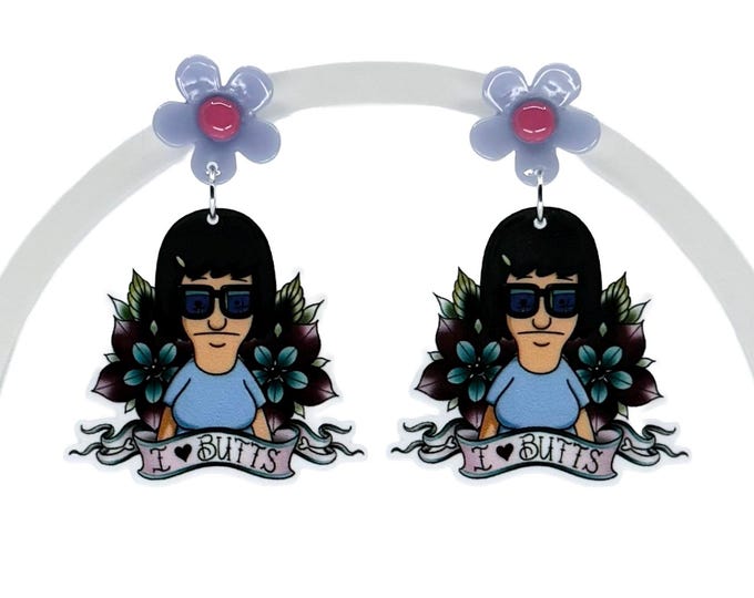 BBs Inspired Character Earrings, Handmade, TB Inspired, Butts
