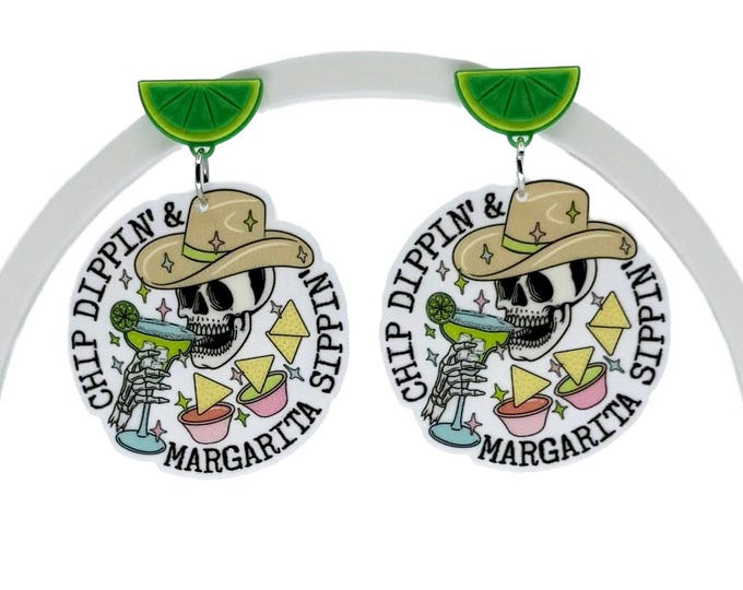 Margarita Earrings: Funky Mom Gift - Nickel-Free Hooks