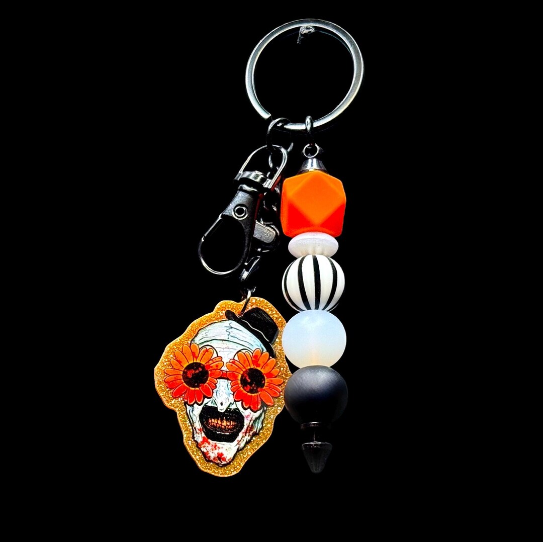 Horror Beaded Bag Charm: Spooky Keychain With Lobster Clasp - Etsy