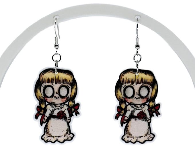 Horror Doll Earrings: Evil Possessed Doll, Nickel-Free