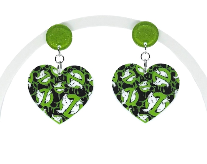 Ghost Movie Inspired Earrings, Slimey Earrings, Spooky Season