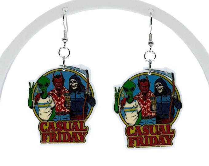 Funny Earrings, Casual Friday, Creepy Earrings, Funky, Sarcastic, Friend Gift
