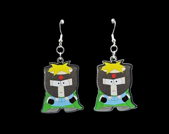 S-Park Inspired Cartoon Acrylic Earrings: SP Inspired Pop Culture Jewelry