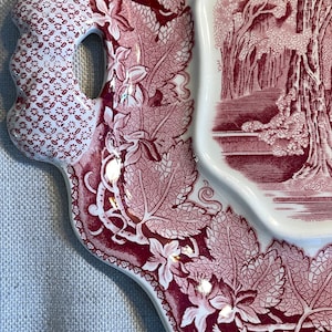 Vintage 1940s Vista Transferware Ironstone Plate – English Floral Design, Classic Collectible