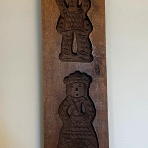 Speculaas Cookie Wooden Plank - dutch carved wood, springerle mold