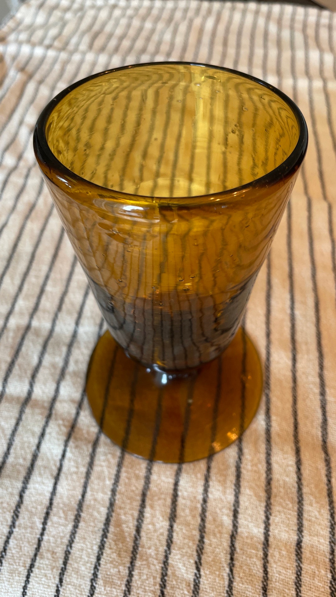Handblown Rustic Glass Stemware - Amber Glass - Etsy