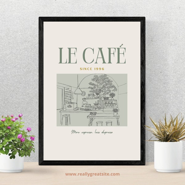Cafe Print Etsy