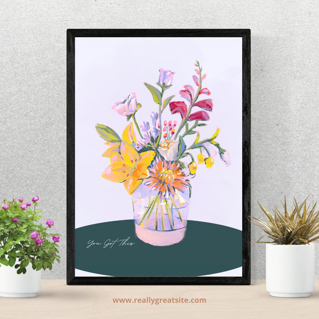 Floral Bouquet Watercolor Art Print (three Sizes) - Etsy
