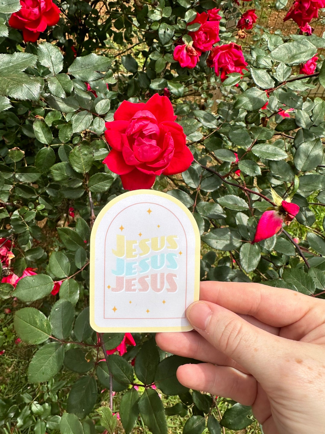 Retro Jesus Sticker - Etsy