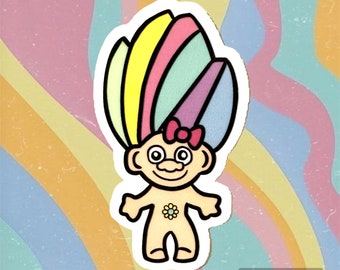 90’s Rainbow Troll Sticker