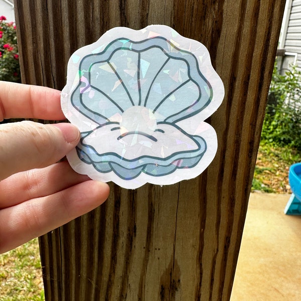 Holographic Pearl Oyster Sticker