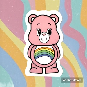 90’s Rainbow Bear Sticker