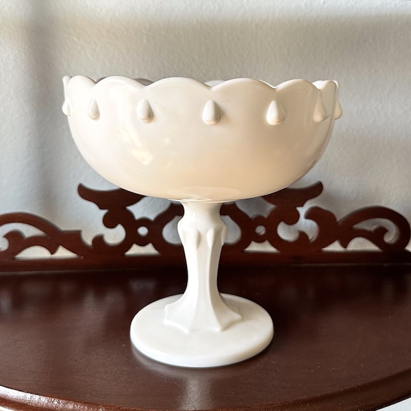 Vintage Milk Glass Compote/Vase