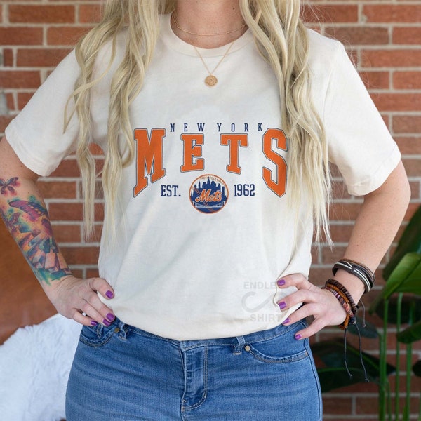 Vintage New York Met Shirt / T-Shirt, Mets EST 1962 Shirt, New York Baseball Game Day Shirt, Retro Mets Shirt, New York Met Tee