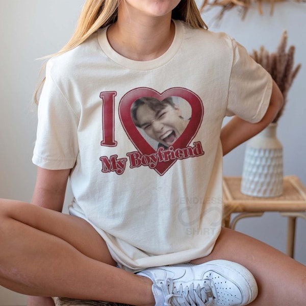 Customizable I Love My Boyfriend/Girlfriend Shirt, Personalised I Heart My Boyfriend Shirt, Kpoop Shirt, Gift for Kpop Fan