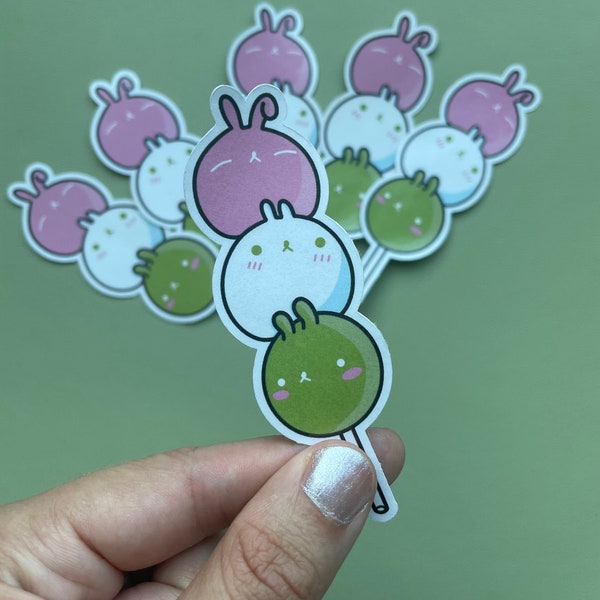 Bunny Food Sticker Hanami Dango Cute Spring Japanese Dessert Sticker