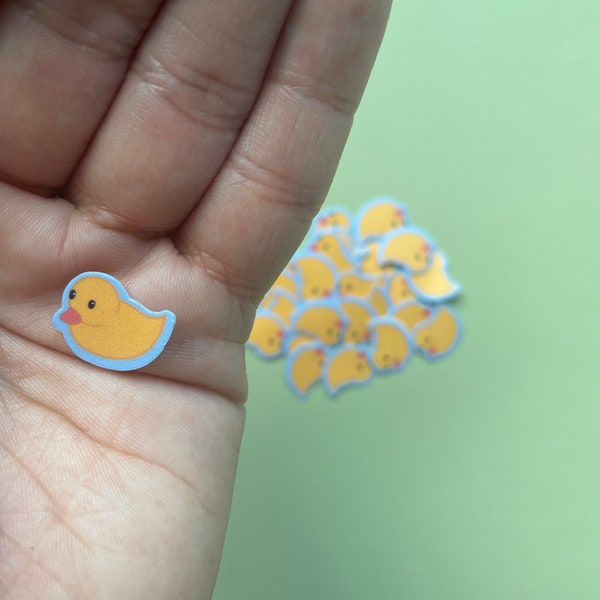 Tiny Cute Duck Stickers Mini Rubber Duckies Waterproof Matte For Waterbottle Small Stickers For Phone Case