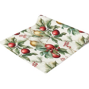 Christmas Table Runner, Christmas Decor, Winter Table Runner, Christmas Gift, Dining Room, Gift for Mom